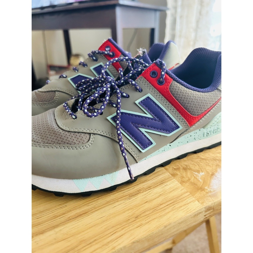 New Balance Womens 574 Purple Running Shoes Sneakers 8 Medium (B,M) BHFO 9995